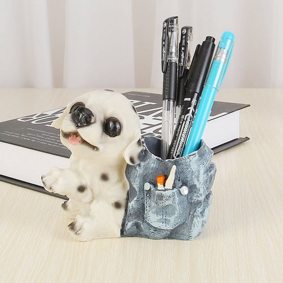 Clearance Pencil Barrel under $5,Dog Pen Holder Decoration Brush Holder Desk Storage Decoration Desktop Pen Holder Best Gifts Exquisite Crafts Home Statue Decoration