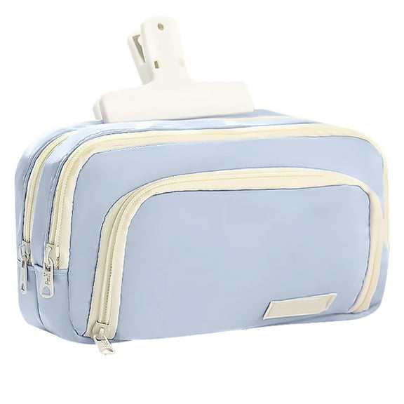 Clearance Pencil Boxes, Tyeign Large Capacity Pencil Case Fabric office Organizer for scholars Pens Markers & Rulers (10.2X7.5 Inches) Pencil Cases for teens Blue