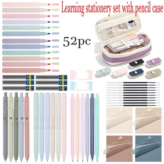 Clearance! Pencil Case Set for Students - All-in-One Pencil Pouch with Supplies, Great Gift for Back to School,Green
