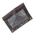thumbnail image 1 of Pencil Pouch,Three-hole Pencil Case Single Zipper Transparent PVC Document Storage Bag,Large Capacity Pencil Pouch with Zipper Clear Binder Pencil Case with 3 Reinforced Grommets (Brown), 1 of 5