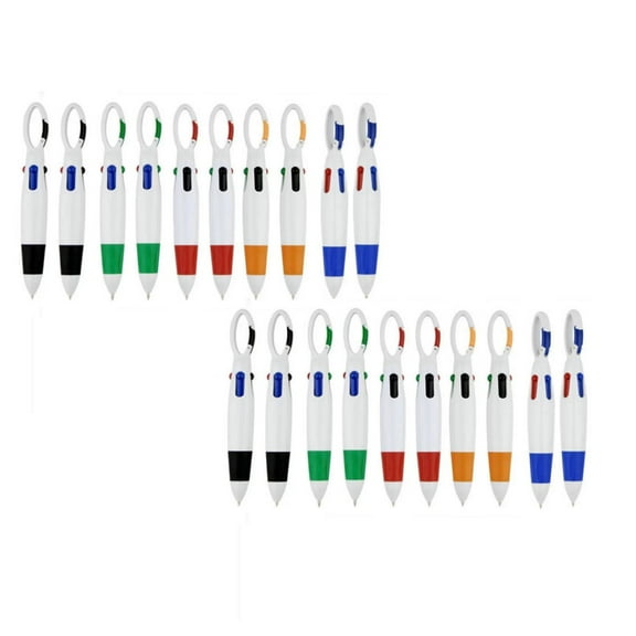 Clearance Pencil curler under $7,Pack Of 10Bulk Mini 4 In 1 Multi Colored Ink Ballpoint Pens With Keychain For Adults Kids School Stocking Stuffers And Gifts And Party 10ml 2PC