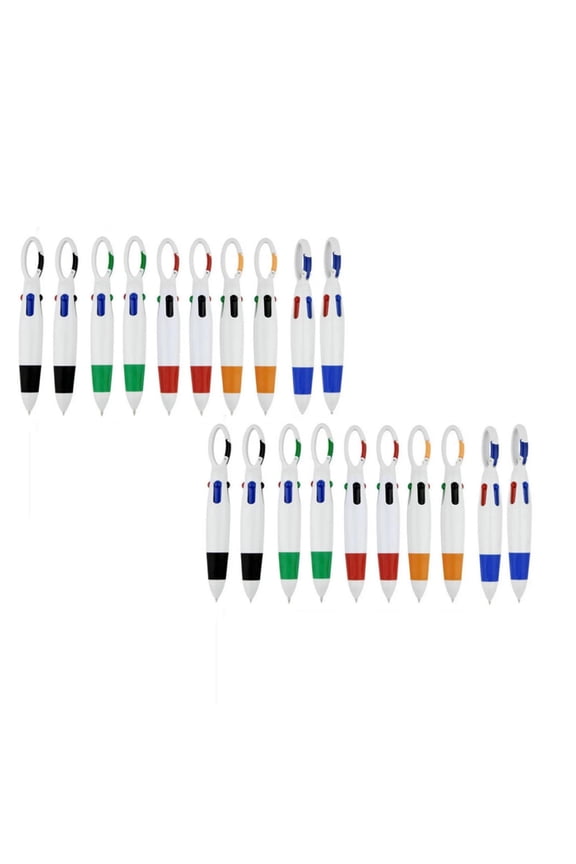 Clearance Pencil curler under $7,Pack Of 10Bulk Mini 4 In 1 Multi Colored Ink Ballpoint Pens With Keychain For Adults Kids School Stocking Stuffers And Gifts And Party 10ml 2PC