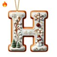 thumbnail image 1 of Clearance Personalized Christmas Ornaments, Letter H Clear Christmas Tree Ornaments, Christmas Tree Hanging Decorations for Xmax Tree, 1 of 7