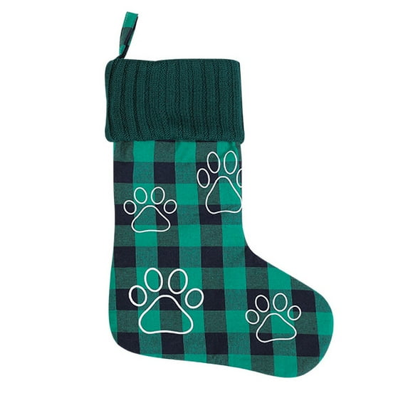 OAVQHLG3B Personalized Christmas Stockings Large Xmas Stockings Rustic Classic Buffalo Red Black Plaid Plush Faux Fur Cuff for Xmas Family Holiday Party Decor Seasonal Decor