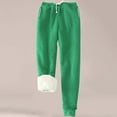 thumbnail image 1 of Petite Sweatpants for Women Women's Warm Lined Athletic Sweatpants High Waisted Jogger Pants Fleece Lined Winter Thicken Outdoor Long Pants Fleece Lined Pants Women Green L, 1 of 3