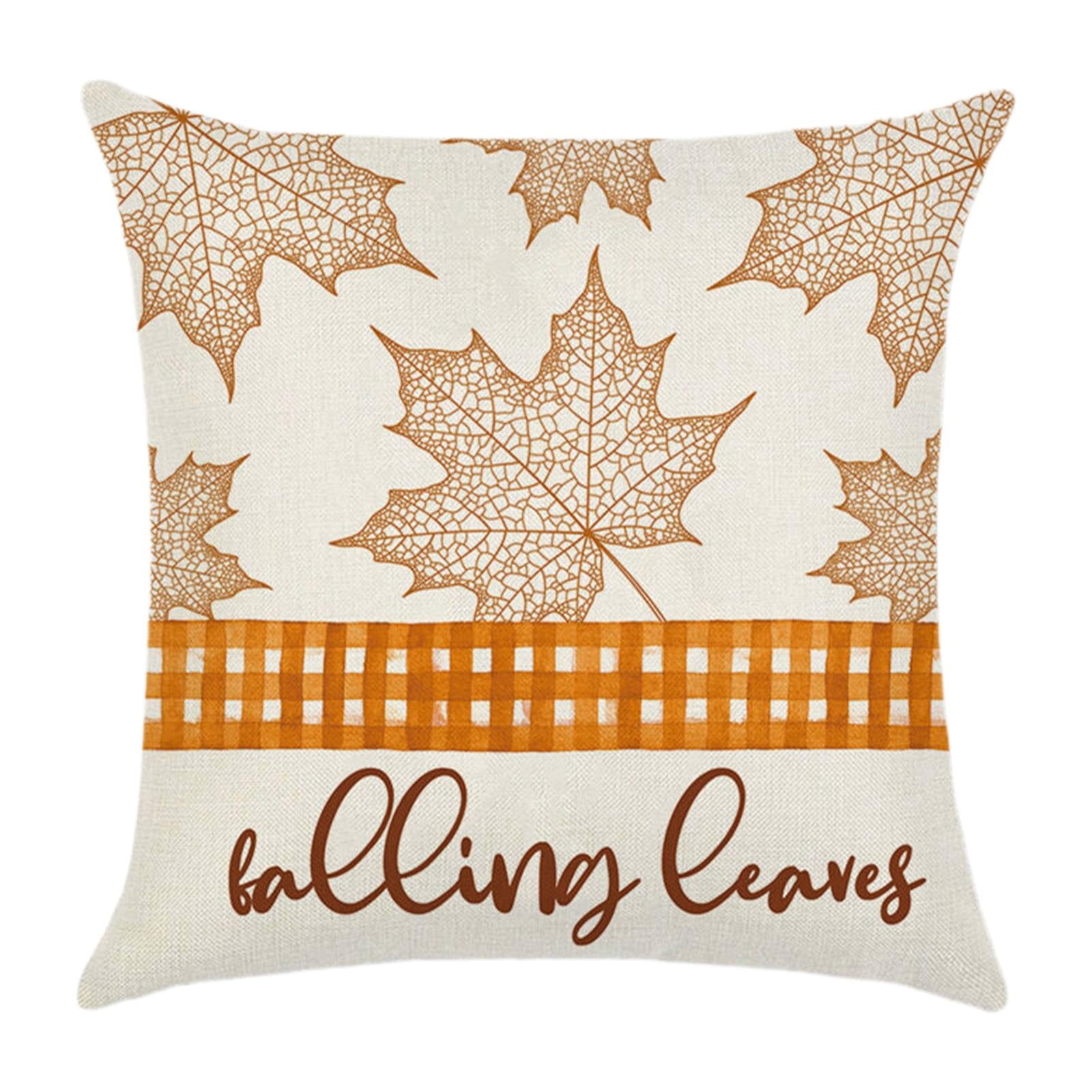 Clearance! Pillows Zainafacai for Fall Decor Stripes Pumpkin and Maple