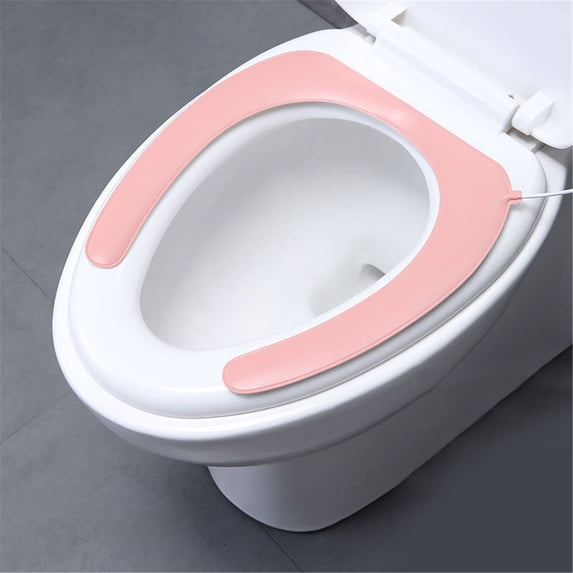 Clearance Pink USB Heated Toilet Seat Cover - Adjustable Temperature Warm Seat Cushion for Bathroom Comfort