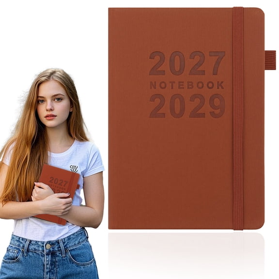 Clearance! Plan For The Two Years 2027-2029 Brown Planner Spiral Notebook