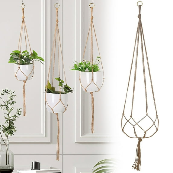 Clearance! Plant Hanger Flower Pot Plant Holder For Indoor Outdoor Decorations 5.1*5.1*0.4 in Gold