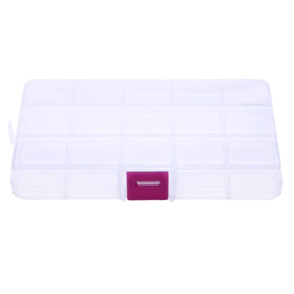 Plastic 15 Slots Adjustable Jewelry Storage Box Case Craft Organizer Bead B