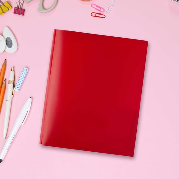 Clearance Plastic Pocket Folders, Project Folders with 2 Pockets, Poly File Folders for Office School Home, Fits Letter Size Sheets, 9 Assorted Colors