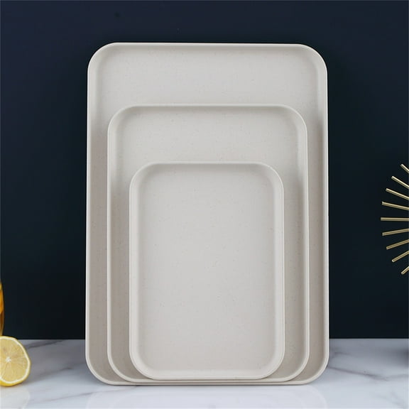 Plastic Trays, Plastic Serving Trays 15” x 10” | Unbreakable Reusable Rectangular Party Platters | Serve Appetizers, Fruit, Veggies, & Desserts | BPA-Free 1PC