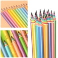 thumbnail image 1 of Clearance! Plertrvy-7.1X3.5X0.4In Rainbow Pencil Hb*12-Wood & Plastic Rainbow Recycled Paper #2 Hb Pencils For schóól and Pre Sharpened 12 Pack-Pink, 1 of 7
