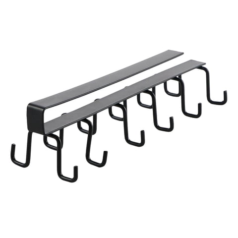 Clearance! Plertrvy Hook Up, Cup Hook Under Shelf Black, Hooks Under Shelf Cups Rack Drilling Coffee Cups Holder Kitchen Utensil Holder Hanging Hooks Rack for Kitchen Cabinet, (1Pc Hook)