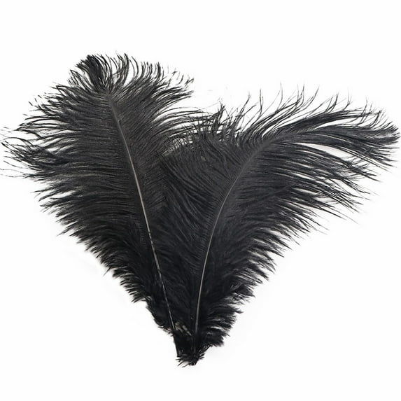 Clearance! Plertrvy Ostrich Feather 30-35cm Colorful Feather Decoration 96# Black, About 32 cmcolorful Feathers Wedding Decoration Flower Arrangement Stage Clothing Decoration