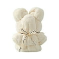thumbnail image 1 of Clearance! Plertrvy Towel Set, Bath Towel Baby Gift Bear Shape Packed Coral Velvet Gift Pineapple Plaid Towel Gift Bear Towel *1x Coral Fleece Bear Shape Towel, 1 of 7