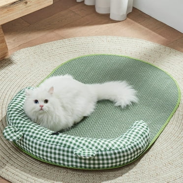 Clearance! Plush Dog Bed For Small Dogs With Pillow - Soft Dog Crate Pad Dog Bed Mat, Washable Kennel Pad Pet Beds With Nonslip Bottom, Dog Mat, Crate Pet Beds Dog Sleeping Mat Cushion Bed 19x15in