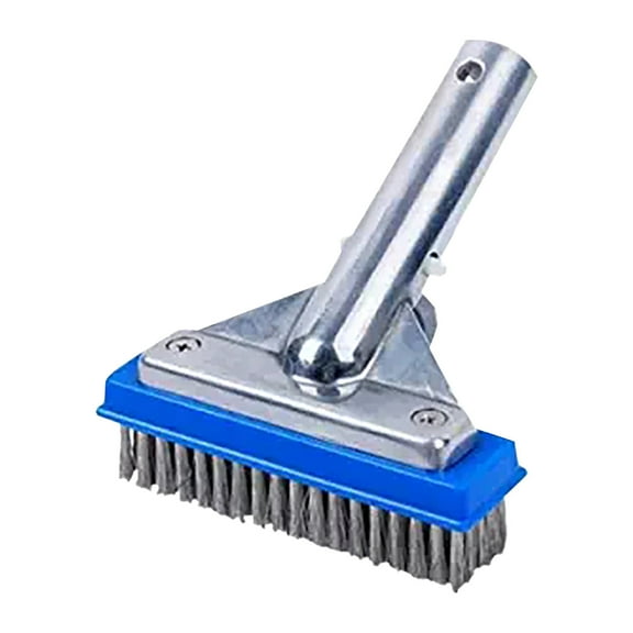 Clearance Pool Cleaning Brush, 5 Inch Metal Brush Swimming Pool Cleaning Equipment with Heavy Duty Aluminum Back for Cleaning Pool Walls, Cleaning Pool Tile & Grout, Walls, Vinyl Liners, Spas