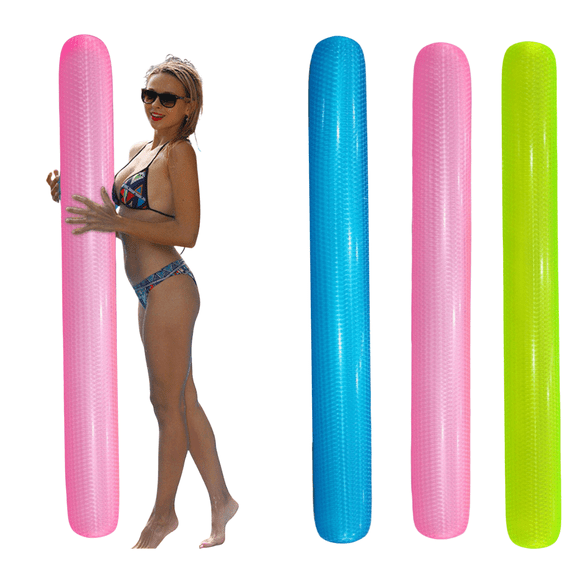 Hvmvliv Pool Noodles Inflatable Pool Noodles Floats - 63 Inch Pool Noodles Swimming Exercises Floating Tube Inflate Pool Float Noodles for Swimming Pool Pink