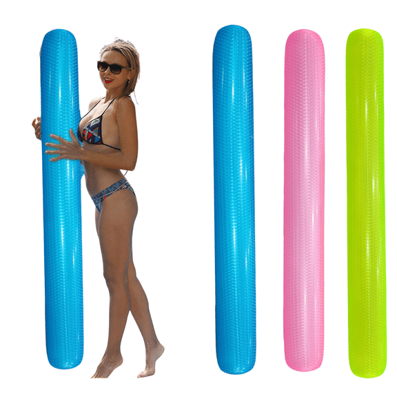 Hvmvliv Pool Noodles Inflatable Pool Noodles Floats - 63 Inch Pool Noodles Swimming Exercises Floating Tube Inflate Pool Float Noodles for Swimming Pool Blue