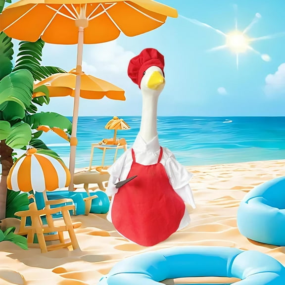 Clearance! Porch Goose Outfits,Clothes for Yard Goose Statue,Lawn Goose Outfit,Concrete Goose Clothes,Garden Decor Duck Costume,Outdoor Patio Yard Lawn Art Decoration 19" D