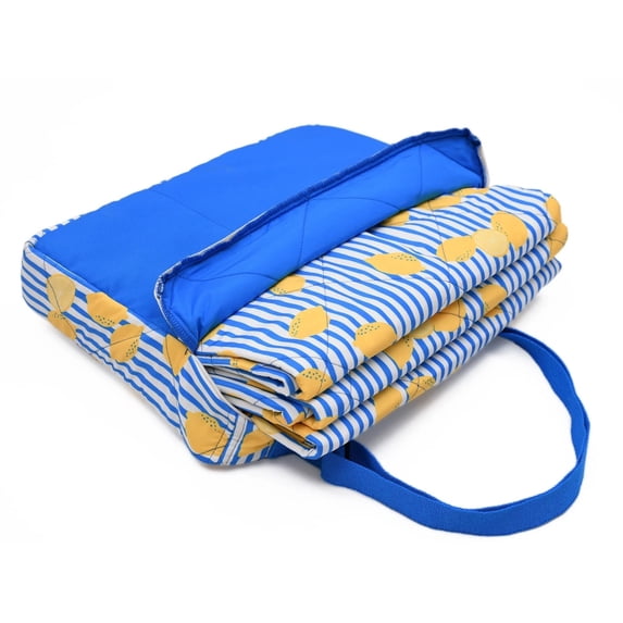 Clearance! Portable Beach Blankets, Extra Large 80"x 60" Beach Blanket, Waterproof Sandproof Picnic Blankets Outdoor, Foldable and Lightweight for All-Season Camping, Beach, Travel, Party(Blue Lemon)