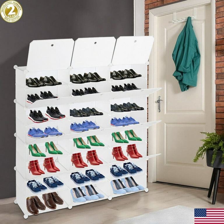 Clearance! Portable Shoe Rack Organizer 64 Pair Tower Shelf Shoe Storage  Cabinet Stand Expandable for Heels, Boots, Slippers， 8 Tier