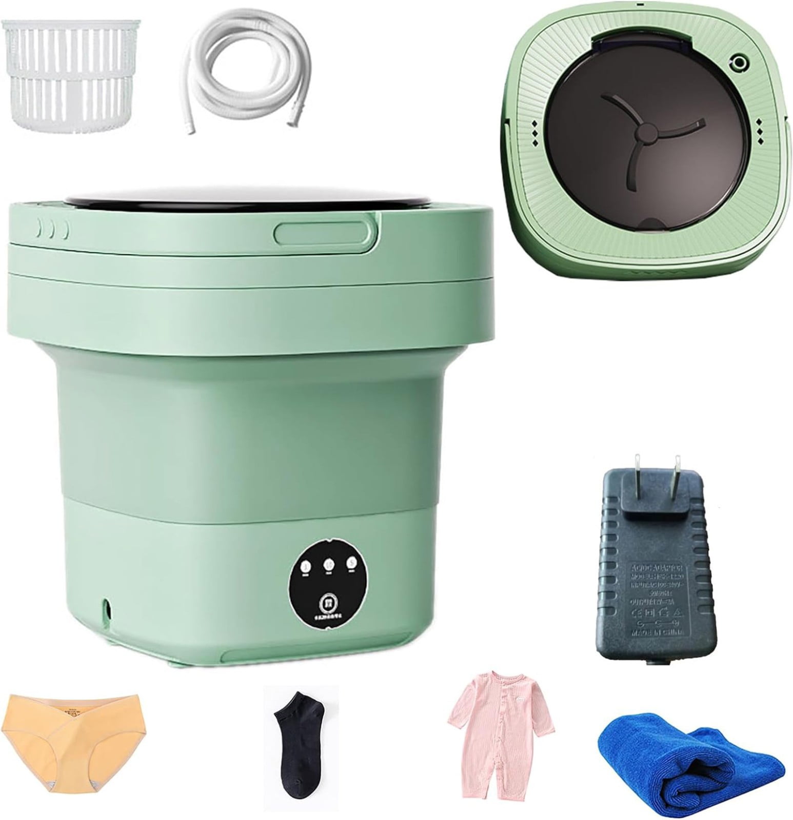 Clearance！ Portable Washing Machine，Foldable Mini Washer，7L，3 Modes