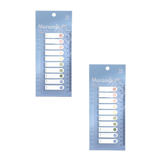 Clearance Post it notes under $5,Sticky Labels, Page Markers, Index Labels, Morandi Annotation Labels, Translucent Index Stickers 2PC