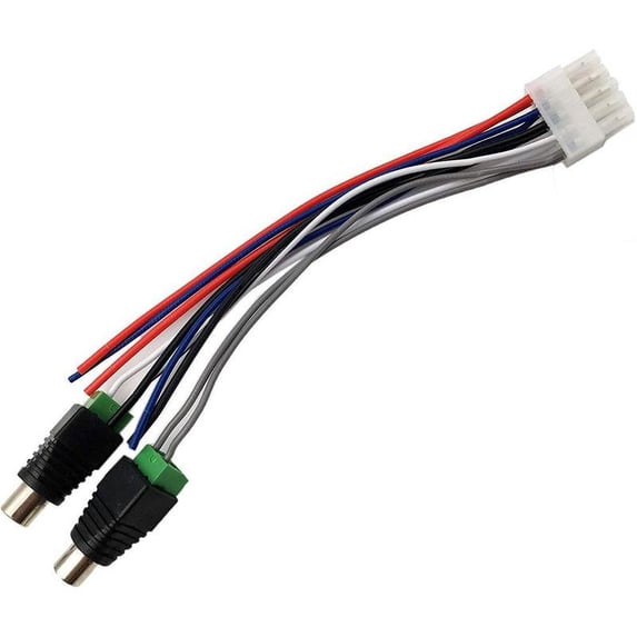 Clearance! Power Input Speaker Wire Harness 10 Pin Plug RCA For Dual Amplifier AU stock O6H1