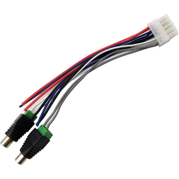 Clearance! Power Input Speaker Wire Harness 10 Pin Plug RCA For Dual Amplifier AU stock O6H1