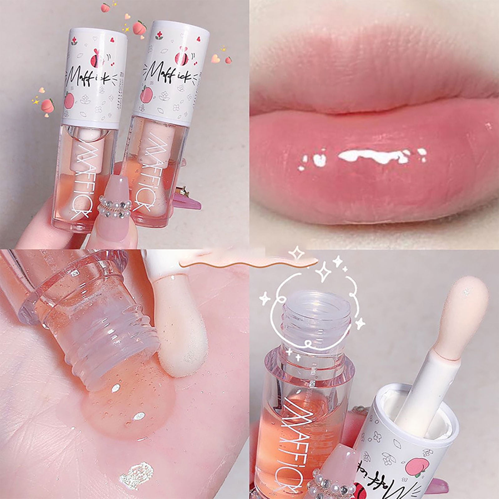 Clearance Price! Huachen Crystal Jelly Hydrating Lip Oil Moisturizing