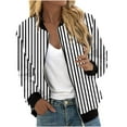 thumbnail image 1 of Clearance Processing! ChaoHeng Ladies Jackets Clearance 3x Up to 45% Off,Women's Printed Cardigan Jacket Zippered Jacket Long Sleeved Casual Jacket Jacket(Black,XL), 1 of 5