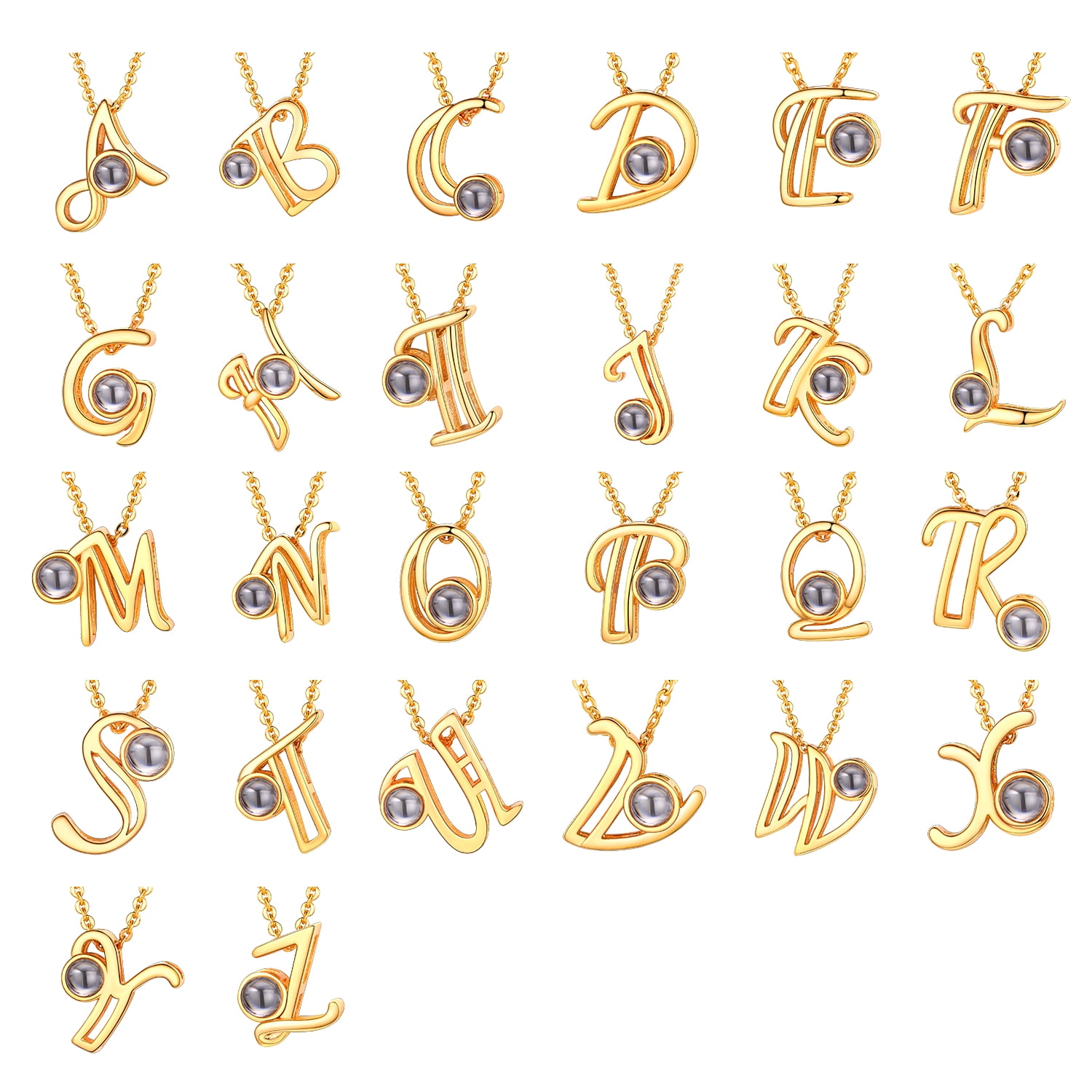 [Clearance]Projection Necklace Cool Gold Plated Link 100 Languages I ...