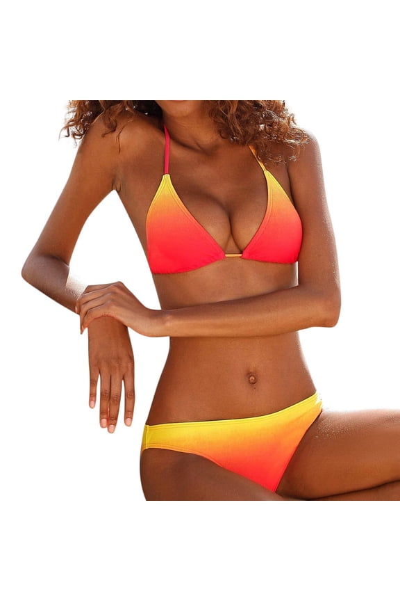 Bikini Sets for Women Brazilian Bikini Set Swimwear Vest Tops Swimsuit Beach Bathing Suit Womens Swimsuits Red M