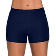 thumbnail image 1 of Clearance! Prolriy Swim Shorts Women Running High Waist Bikini Bottoms Swim Briefs Beach Shorts Swim Bikini Bottom Shorts Swimwear Beach Shorts for Women Dark Blue L, 1 of 6