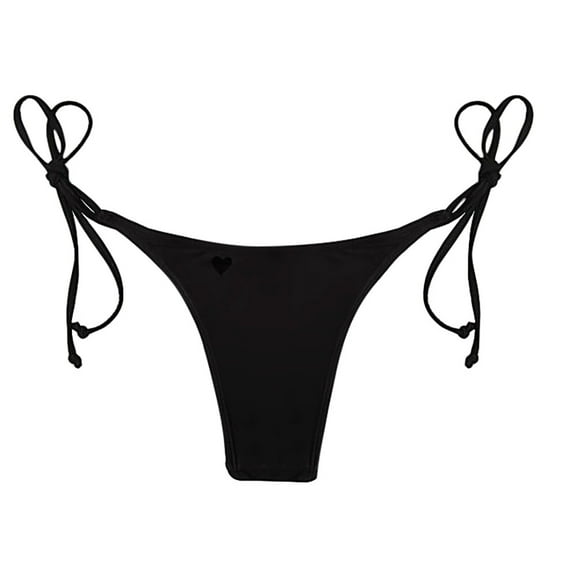 Clearance! Prolriy Thong Bikini Side Bottom Thong Swimwear Brazilian Bathing Bikini Women Tie Swimsuit Swimwears Tankinis Set Womens Underwear Black XL