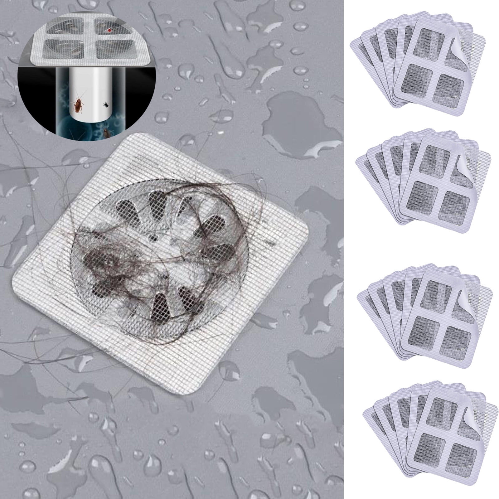 Clearance & Promo, 20PCS Toilet Hair Filter, 10X10cm Bathroom Drain ...