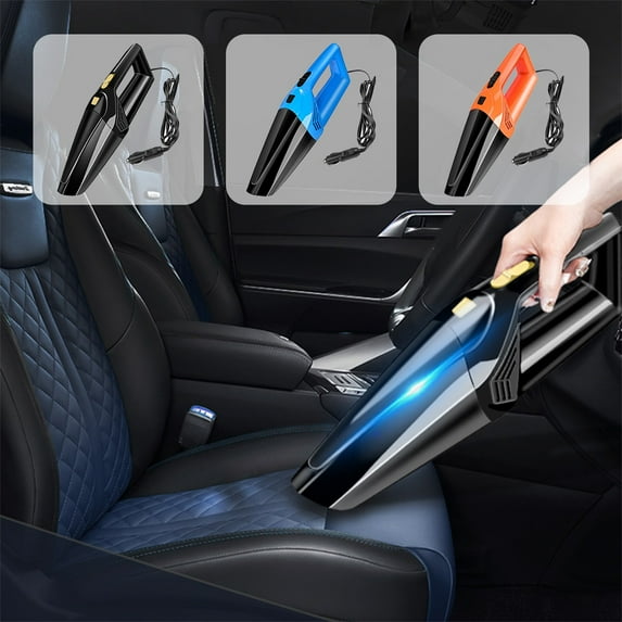Clearance & Promo, Automotive Vacuum Cleaner, 120W High-Power, Wireless Charging, Portable, Home & Car Use, Vehicle Mounted, Dry & Wet, Quick Clean, Compact Design Under 10 | Plastic, Blue