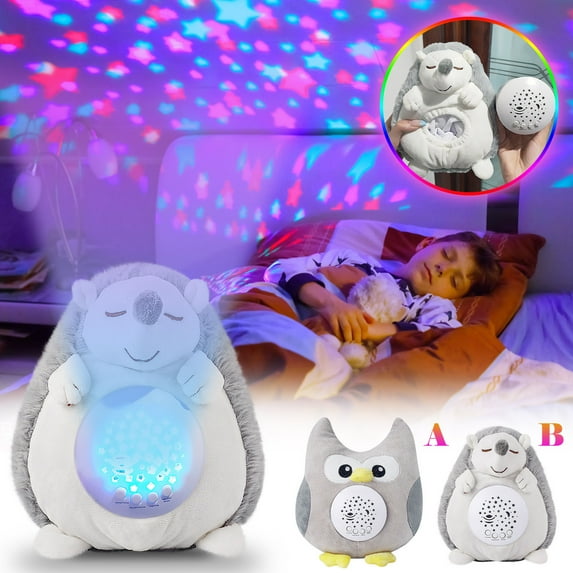 Daily Deals Baby Sleep Led Lighting Plush Stuffed Night Light Projector Toy with Music Gift