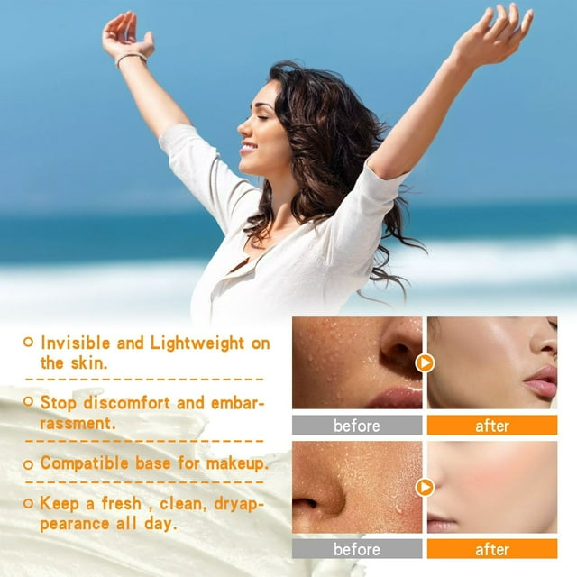Clearance & Promo, Face Moisturizer, Anti-Perspirant, Sweat Blocker, Face Cream, 50ml, Hydrating, Odor-Free, Non-Comedogenic, Fresh Scent, Daily Use, Suitable for All Skin Types Under 10