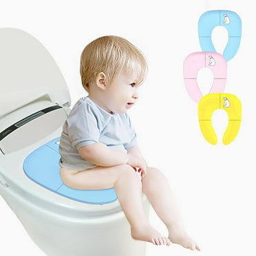 Clearance & Promo, Foldable Potty Training Seat - Baby Travel Toilet,Potty Seat Covers,Non-Slip Pads,Portable and Easy to Clean,Ideal for On-the-Go,Toilet Mat | Plastic, Blue, MIANHT