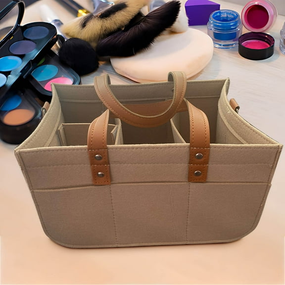 Clearance & Promo, Foldable Storage Bag, Portable Multifunctional Storage with Changeable Compartments Holiday Countdown | cloth, Beige, MATA