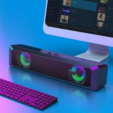 Clearance & Promo JGF844 Sound Bar Computer Speakers Subwoofer High Power Desktop Speaker Colorful Flowing Light Effect Speaker Karaoke Sound Stereo Wireless Bluetooth Speakers