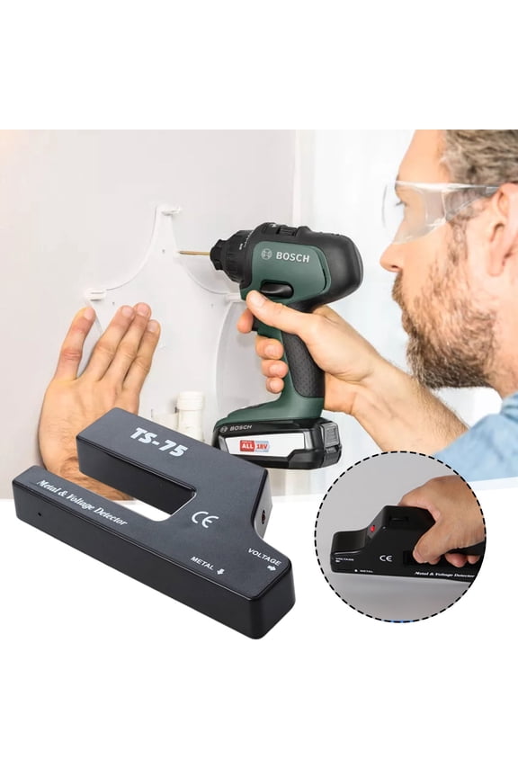 Clearance & Promo,Metal Detector, Wall Detector, Home Security Tool, Stainless Steel, IndoorOutdoor Use, Precision Technology, Hidden Object Finder Ideal for Travel|Plastic,Black