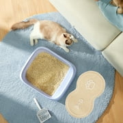 Clearance & Promo, Non-Slip Pet Litter Mat&nbsp;- PVC Waterproof Tray for Cat Boxes, Sustainable Easy Clean Floor Protector, Large Size Litter Containment Mat Under 10 | Pvc, White, Blaxill