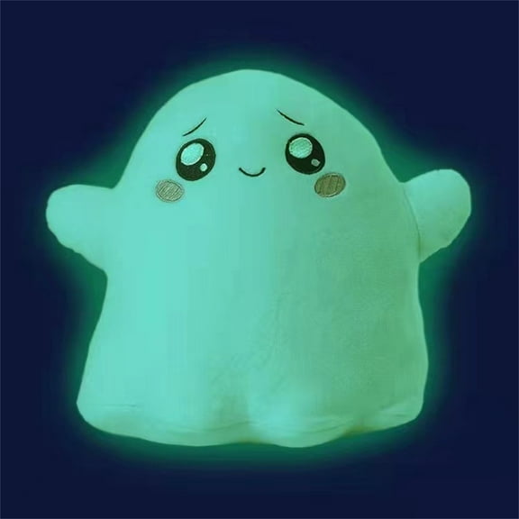 Halloween Plush Toys Ghost Pillow Halloween Decoration Fluorescent Glow in Dark Soft Cotton for Home Party Decor JASKFLY