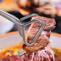 Clearance & Promo, Stainless Steel Food Tongs - Charcoal Clamp,Seafood Grabber,Barbecue Meat Turner,Bread & Bun Pickup Tool , Kitchen Utensils & Gadgets, Under 25 | Metal, Black, MIANHT