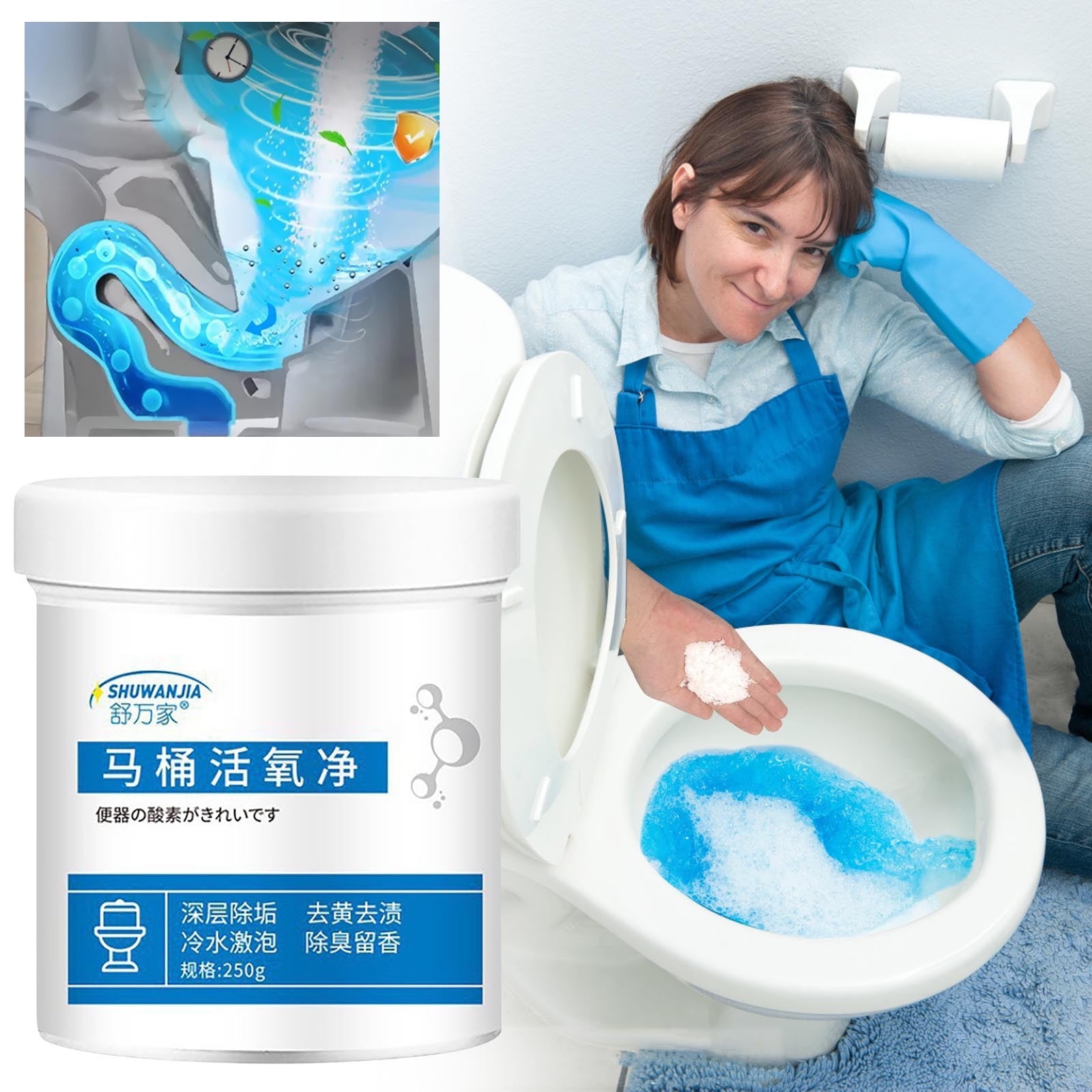 Clearance & Promo, Toilet Live Oxygen Net Cleaner, Effective Toilet ...