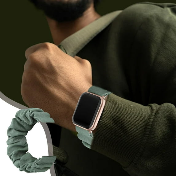 Trending,Hairband Strap Smart Watch,22mm Stretchy Bands,42-44-45mm L Large,155-280mm Fit,Universal Fit,Reusable,Comfortable,For All Models,Easy to Change Special Edition|nylon,Green